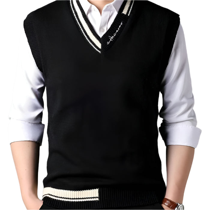 Colete Vintage Lã Masculino Luzzano LN405 sofisticado, com lã premium e estilo retrô, perfeito para visuais elegantes com charme vintage.