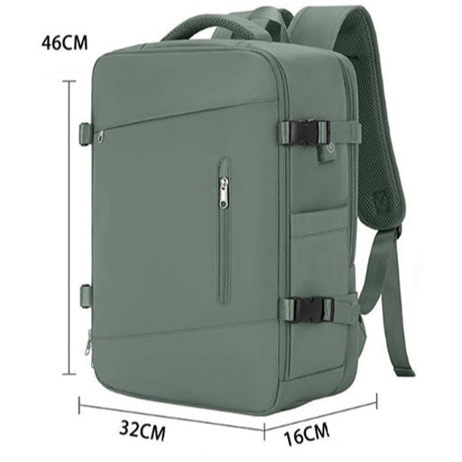Mochila Viagem Moderna Luzzano LN425 confortável, com nylon resistente e USB embutido, perfeita para viagens ou trabalho com estilo e praticidade.