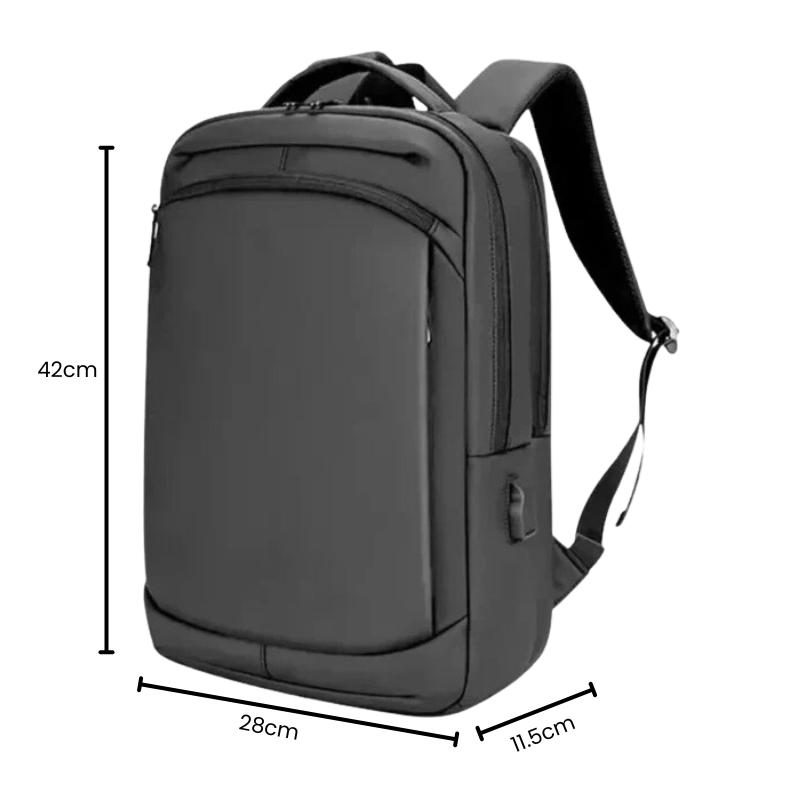 Mochila Executiva Luzzano LN419 moderna, com USB e tecido impermeável, para notebook 15,6", perfeita para trabalho ou viagens com estilo.
