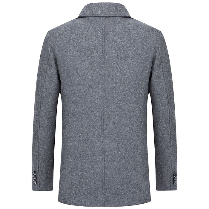 Sobretudo Masculino Curto de Lã LN205, com Lã SoftFleece®, ajuste europeu e proteção térmica para o inverno.