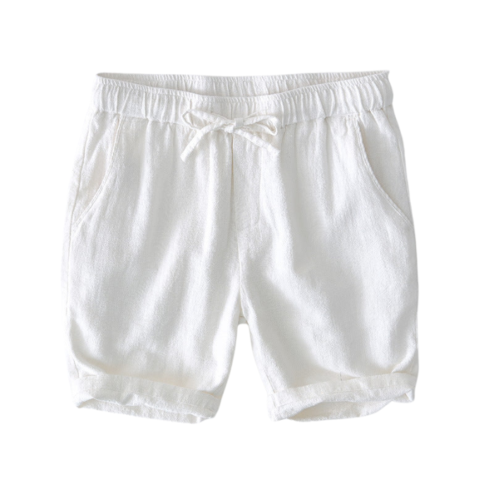 Bermuda de Linho Luzzano LN017, confeccionada em linho premium, com caimento sofisticado e tecido respirável, garantindo frescor e conforto para qualquer ocasião.