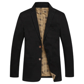 Blazer Masculino em Algodão Luzzano LN032, confeccionado em algodão premium, com corte estruturado, acabamento refinado e design versátil para diversas ocasiões.