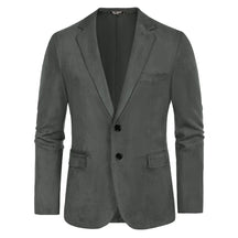 Blazer Masculino em Camurça Luzzano LN029, confeccionado em camurça premium, com fecho de dois botões, lapelas notch e modelagem sofisticada para um visual elegante.