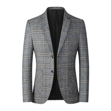 Blazer Masculino em Lã Quadriculado Luzzano LN031, confeccionado em lã premium, com modelagem slim fit, estampa xadrez sofisticada e bolsos funcionais.