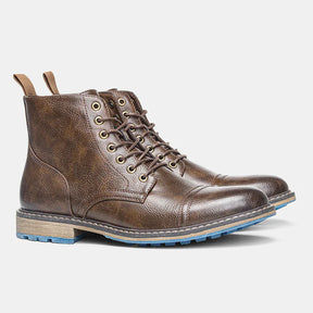 Bota Masculina em Couro Luzzano LN156, couro premium, solado emborrachado, interior acolchoado e design moderno para resistência e conforto.