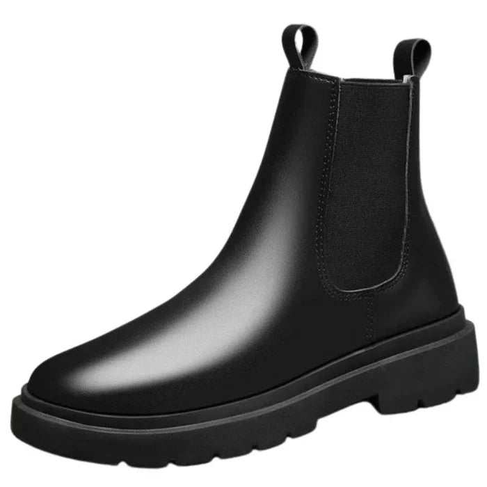 Bota Chelsea Masculina Luzzano LN043 em couro legítimo, com solado antiderrapante e design sofisticado, ideal para looks casuais e formais.