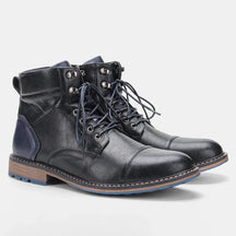 Bota Masculina em Couro Luzzano LN156, couro premium, solado emborrachado, interior acolchoado e design moderno para resistência e conforto.