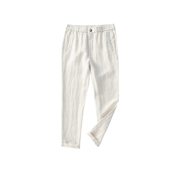 Calça de Linho Masculina Luzzano LN010, confeccionada em linho nobre, com modelagem refinada, toque leve e acabamento sofisticado para um estilo atemporal.