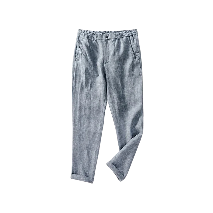 Calça de Linho Masculina Luzzano LN010, confeccionada em linho nobre, com modelagem refinada, toque leve e acabamento sofisticado para um estilo atemporal.