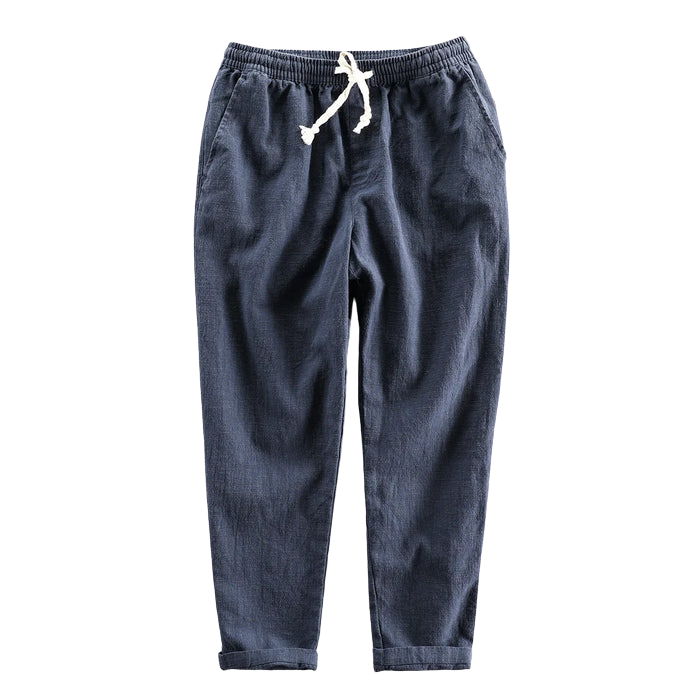 Calça de Linho Masculina Luzzano LN007, feita em linho premium, com modelagem refinada, tecido respirável e acabamento sofisticado para um visual atemporal.