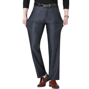 Calça Social Masculina Luzzano LN227, com modelagem slim fit e tecido premium, perfeita para eventos formais e reuniões de trabalho.