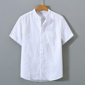 Camisa de Linho Masculina Luzzano LN003, feita em linho nobre, com caimento impecável e acabamento refinado, perfeita para um visual sofisticado.