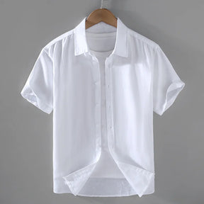 Camisa de Linho Masculina Luzzano LN004, feita com linho nobre, caimento impecável e acabamento sofisticado, perfeita para eventos sociais.