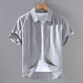 Camisa de Linho Masculina Luzzano LN004, feita com linho nobre, caimento impecável e acabamento sofisticado, perfeita para eventos sociais.