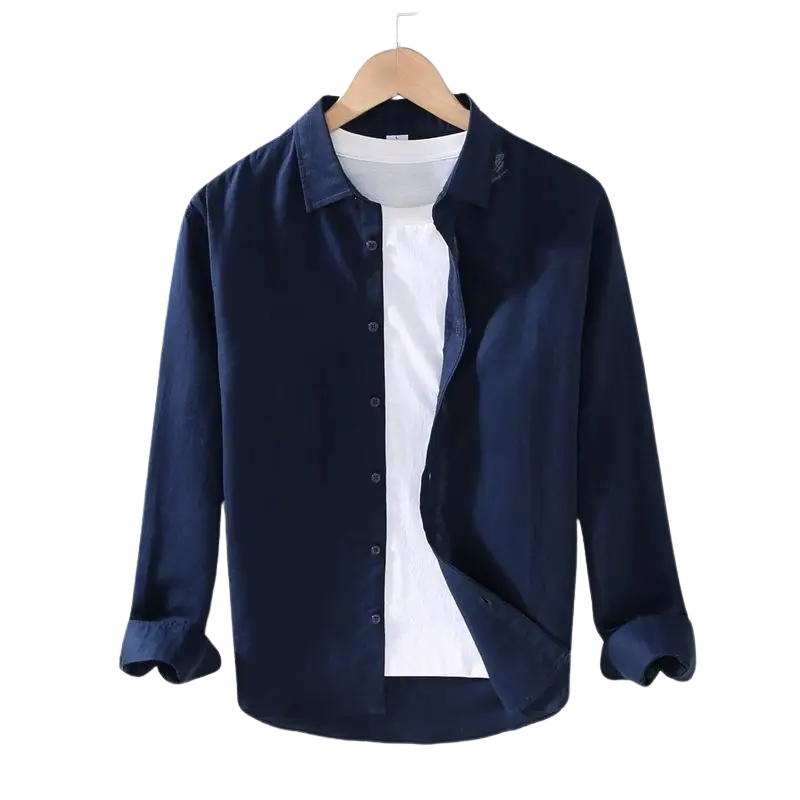 Camisa de Linho Masculina Luzzano LN005, feita com linho premium, modelagem clássica e acabamento durável, ideal para um visual elegante e sofisticado.