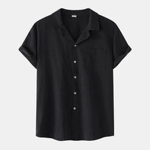 Camisa de Linho Masculina Luzzano LN002, confeccionada em linho nobre, com caimento refinado e acabamento impecável, ideal para ocasiões elegantes.