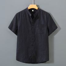 Camisa de Linho Masculina Luzzano LN003, feita em linho nobre, com caimento impecável e acabamento refinado, perfeita para um visual sofisticado.