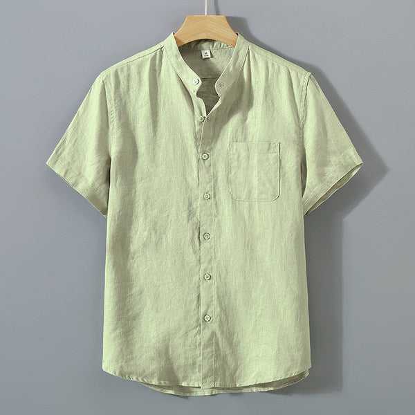 Camisa de Linho Masculina Luzzano LN003, feita em linho nobre, com caimento impecável e acabamento refinado, perfeita para um visual sofisticado.