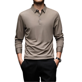 Camisa Polo Manga Comprida Masculina Luzzano LN051 em tecido premium, modelagem ajustada e acabamento impecável para um visual sofisticado.