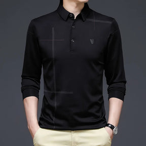 Camisa Polo Manga Comprida Masculina Luzzano LN052 com modelagem sofisticada, tecido premium e caimento impecável para um visual refinado.