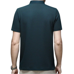 Camisa Polo Masculina Premium Luzzano LN024, confeccionada em tecido leve e respirável, com modelagem refinada e lapela estruturada para um visual sofisticado.