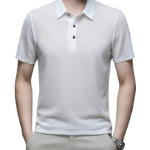 Camisa Polo Masculina Premium Luzzano LN024, confeccionada em tecido leve e respirável, com modelagem refinada e lapela estruturada para um visual sofisticado.