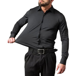 Camisa Social de Algodão Masculina Luzzano LN142, modelagem slim fit, tecido respirável, gola clássica e detalhes sofisticados para um visual impecável.