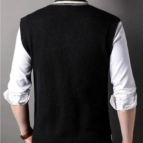 Colete Vintage Lã Masculino Luzzano LN405 sofisticado, com lã premium e estilo retrô, perfeito para visuais elegantes com charme vintage.