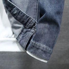 Jaqueta Jeans Masculina Luzzano LN153, confeccionada em jeans premium, com forro acolchoado, fechamento por botões e design moderno para versatilidade.