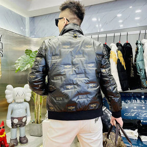 Jaqueta Masculina Puffer Luzzano LN119, confeccionada em lyocell, com forro de algodão e fechamento em zíper para máxima proteção térmica.