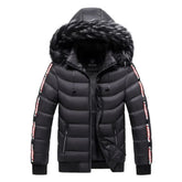 Jaqueta Puffer Masculina Luzzano LN112 com capuz forrado, design acolchoado e fechamento em zíper, ideal para enfrentar os dias frios com estilo.