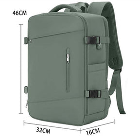 Mochila Viagem Moderna Luzzano LN425 confortável, com nylon resistente e USB embutido, perfeita para viagens ou trabalho com estilo e praticidade.