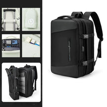 Mochila Viagem Moderna Luzzano LN425 confortável, com nylon resistente e USB embutido, perfeita para viagens ou trabalho com estilo e praticidade.