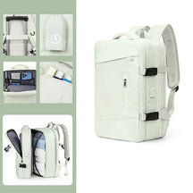 Mochila Viagem Moderna Luzzano LN425 confortável, com nylon resistente e USB embutido, perfeita para viagens ou trabalho com estilo e praticidade.