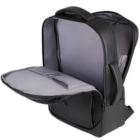 Mochila Executiva Luzzano LN086 com espaço para notebook 15", material impermeável, alças acolchoadas e porta USB para mais praticidade.