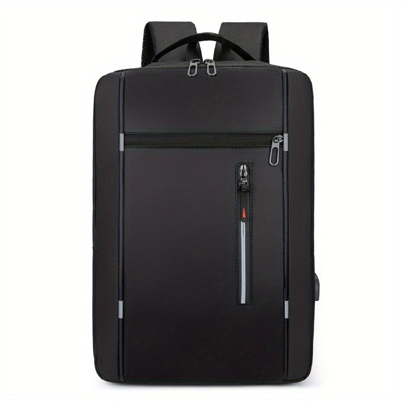 Mochila Executiva Luzzano LN420 minimalista, com porta USB e poliéster impermeável, perfeita para laptop no trabalho ou estudos com conforto.