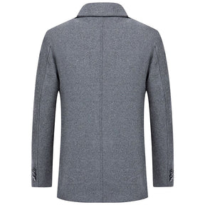 Sobretudo Masculino Curto de Lã LN205, com Lã SoftFleece®, ajuste europeu e proteção térmica para o inverno.
