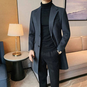 Sobretudo Masculino Luzzano LN204, em lã de alta qualidade, ideal para climas frios e ocasiões elegantes.