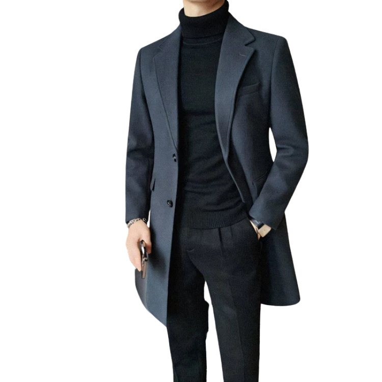 Sobretudo Masculino Luzzano LN204, em lã de alta qualidade, ideal para climas frios e ocasiões elegantes.