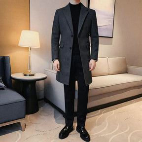 Sobretudo Masculino Luzzano LN204, em lã de alta qualidade, ideal para climas frios e ocasiões elegantes.