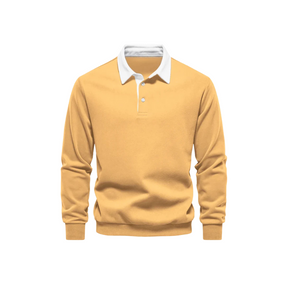 Suéter Masculino Gola Polo Luzzano LN021, confeccionado em tecido premium, com gola polo clássica, modelagem confortável e acabamento sofisticado.