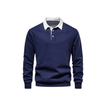 Suéter Masculino Gola Polo Luzzano LN021, confeccionado em tecido premium, com gola polo clássica, modelagem confortável e acabamento sofisticado.