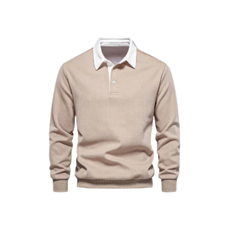 Suéter Masculino Gola Polo Luzzano LN021, confeccionado em tecido premium, com gola polo clássica, modelagem confortável e acabamento sofisticado.