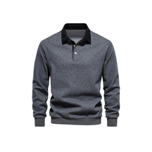 Suéter Masculino Gola Polo Luzzano LN021, confeccionado em tecido premium, com gola polo clássica, modelagem confortável e acabamento sofisticado.