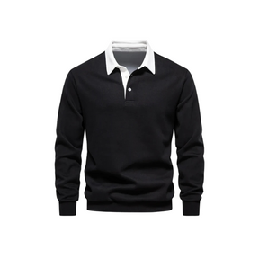 Suéter Masculino Gola Polo Luzzano LN021, confeccionado em tecido premium, com gola polo clássica, modelagem confortável e acabamento sofisticado.