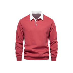 Suéter Masculino Gola Polo Luzzano LN021, confeccionado em tecido premium, com gola polo clássica, modelagem confortável e acabamento sofisticado.