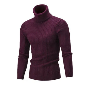 Suéter Masculino Pullover Luzzano LN177 em lã premium, gola alta e modelagem slim fit. Proteção e estilo para todas as ocasiões.